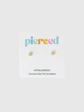Boucles d’oreilles à vis « Petite fleur classique » de Pierced Co