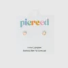 Boucles d’oreilles à vis « Tiny Peachy Heart » de Pierced Co