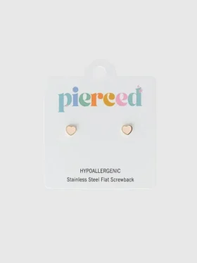 Boucles d’oreilles à vis « Tiny Peachy Heart » de Pierced Co