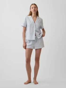 Boxer de pyjama en popeline