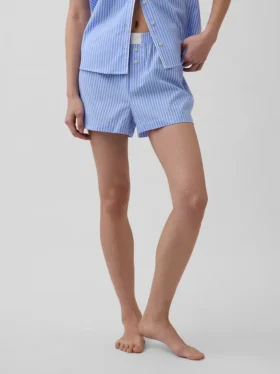 Boxer de pyjama en popeline
