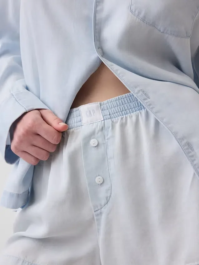 Boxer de pyjama en popeline