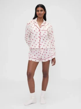 Boxer de pyjama GAP × Summer Fridays en popeline « Kiss »