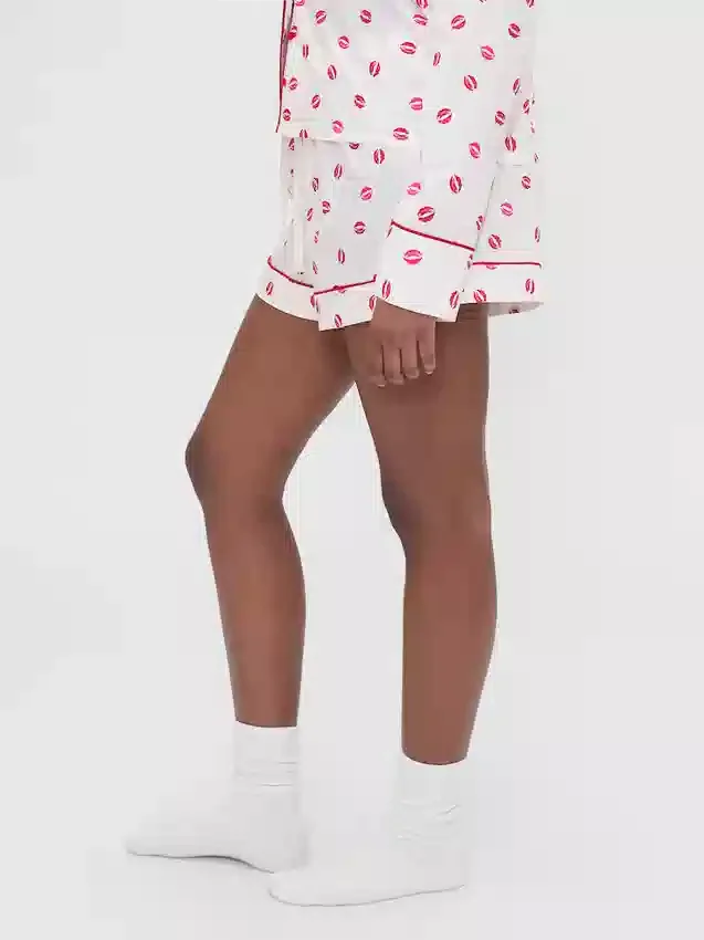 Boxer de pyjama GAP × Summer Fridays en popeline « Kiss »