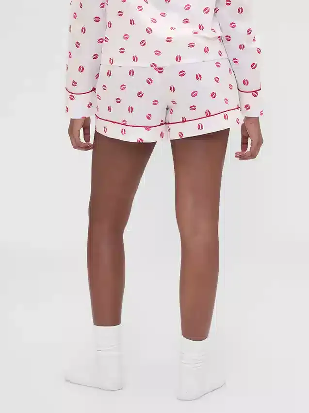Boxer de pyjama GAP × Summer Fridays en popeline « Kiss »