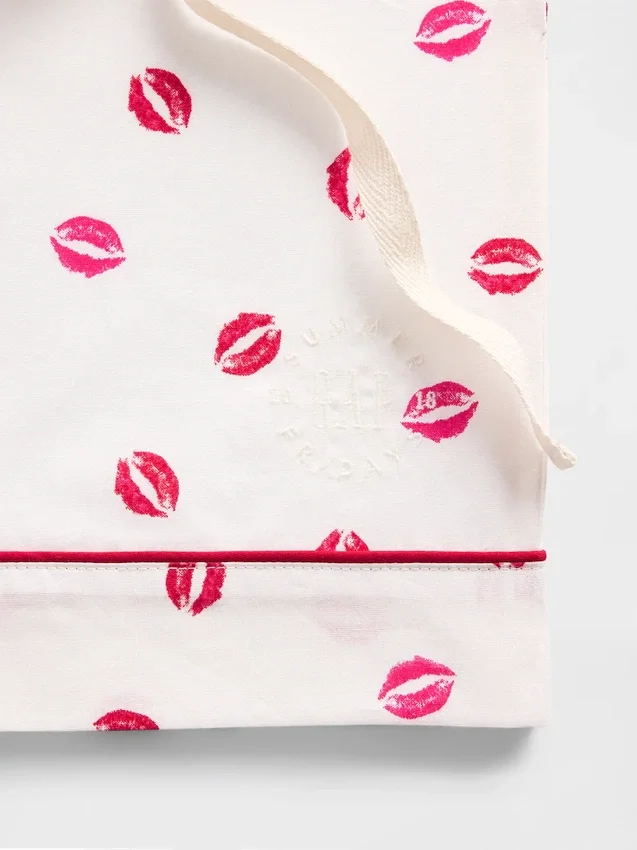Boxer de pyjama GAP × Summer Fridays en popeline « Kiss »