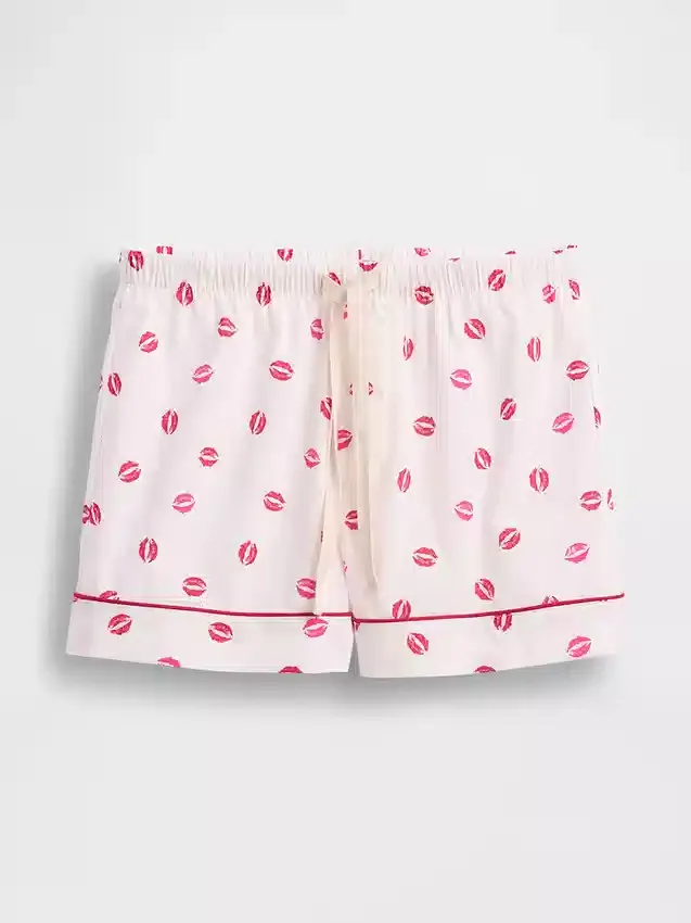 Boxer de pyjama GAP × Summer Fridays en popeline « Kiss »