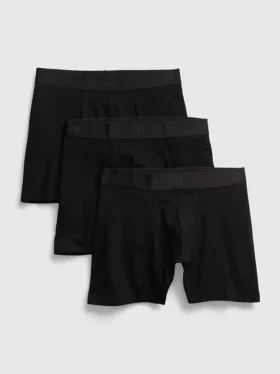 Boxers en coton stretch bio 5" (lot de 3)