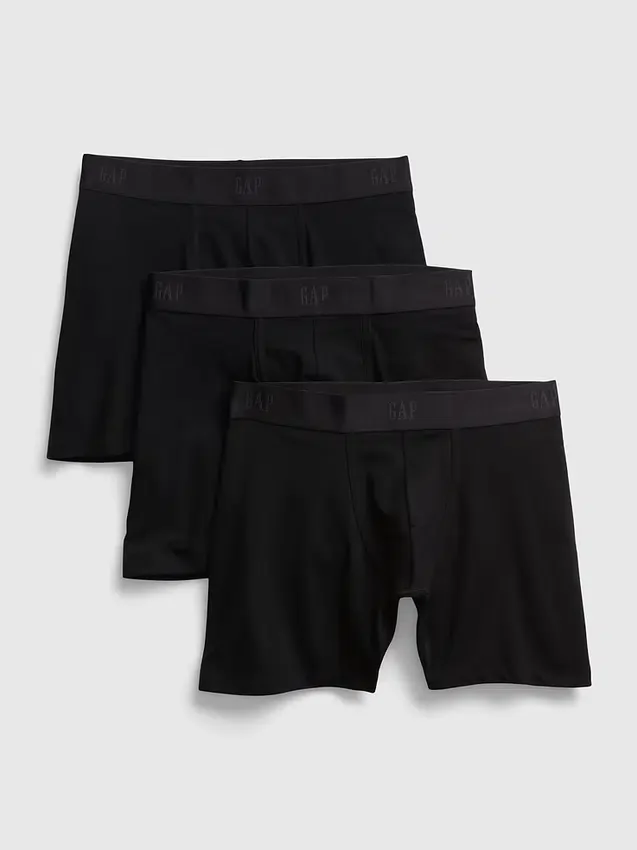 Boxers en coton stretch bio 5" (lot de 3)