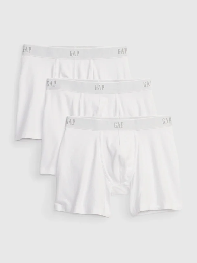 Boxers en coton stretch bio 5" (lot de 3)