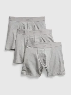 Boxers en coton stretch bio 5" (lot de 3)