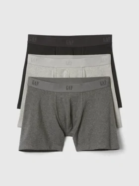 Boxers en coton stretch bio 5" (lot de 3)