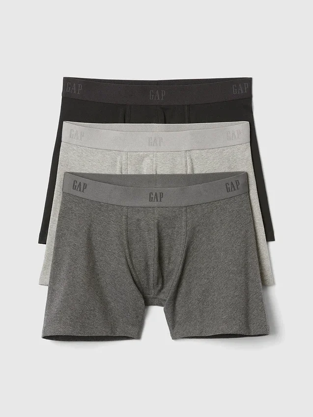 Boxers en coton stretch bio 5" (lot de 3)