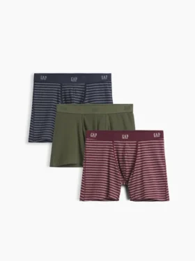 Boxers en coton stretch bio 5" (lot de 3)