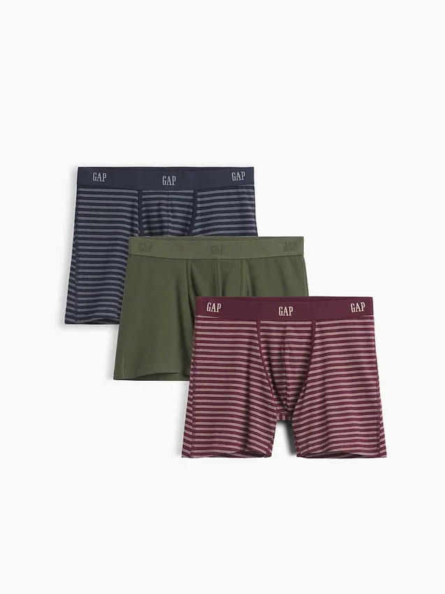 Boxers en coton stretch bio 5" (lot de 3)