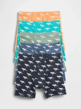 Boxers en coton stretch bio pour enfants (lot de 5)