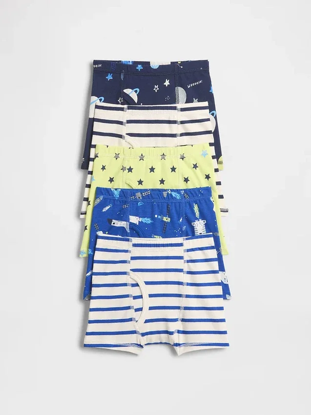 Boxers en coton stretch bio pour tout-petits (lot de 5)