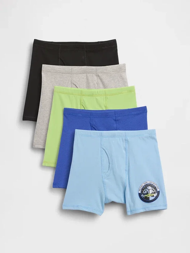 Boxers pour enfants Star Wars en coton bio extensible (lot de 5)