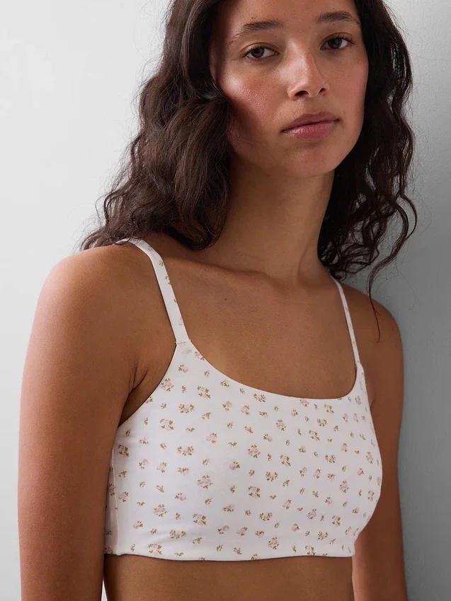 Bralette en coton bio extensible