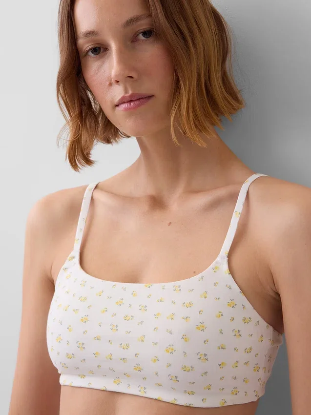 Bralette en coton bio extensible