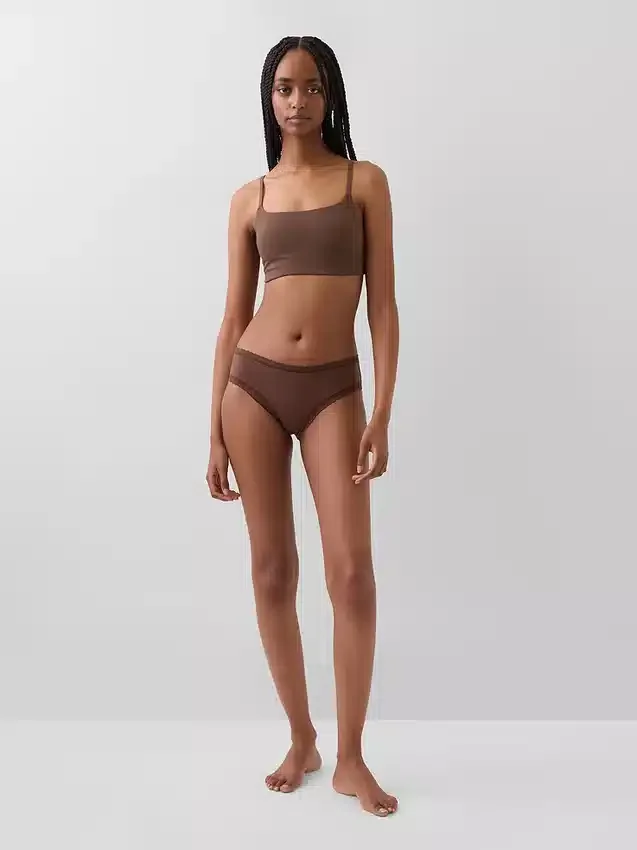 Bralette en coton bio extensible