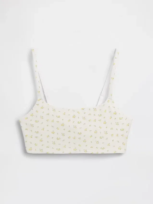 Bralette en coton bio extensible