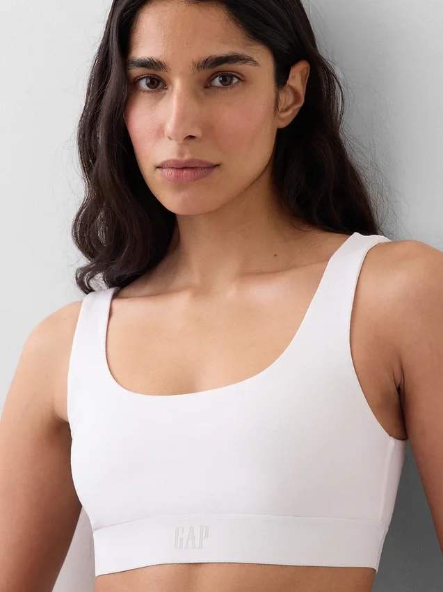 Bralette en coton bio extensible avec Gap Logo