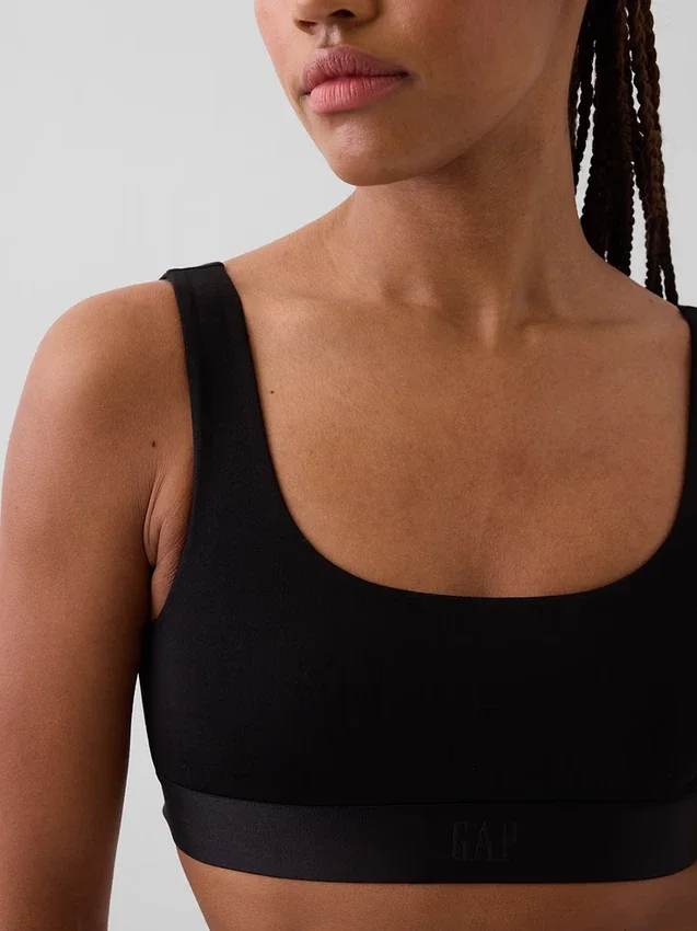 Bralette en coton bio extensible avec Gap Logo