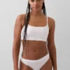 Bralette en coton stretch bio avec logo