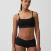 Bralette en coton stretch bio avec logo