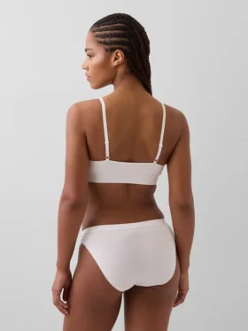 Bralette en coton stretch bio avec logo