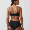 Bralette en coton stretch bio avec logo