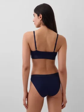 Bralette en coton stretch bio avec logo