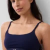 Bralette en coton stretch bio avec logo