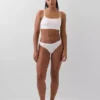 Bralette en coton stretch bio avec logo