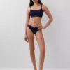 Bralette en coton stretch bio avec logo