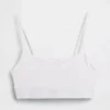 Bralette en coton stretch bio avec logo