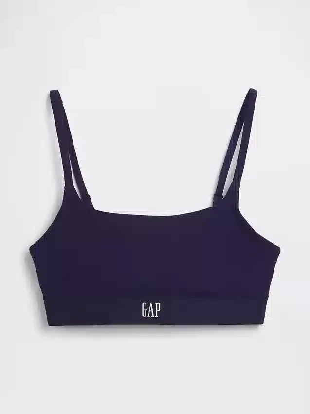 Bralette en coton stretch bio avec logo