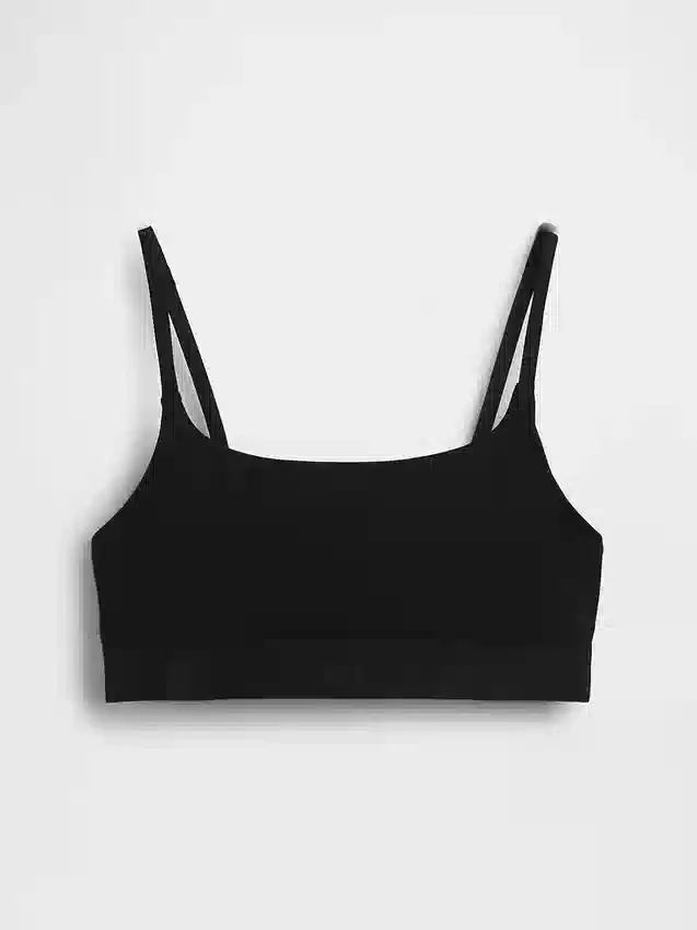 Bralette en coton stretch bio avec logo