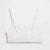 Bralette en coton stretch bio avec logo