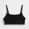Bralette en coton stretch bio avec logo