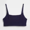 Bralette en coton stretch bio avec logo