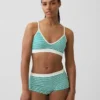 Bralette triangulaire en maille côtelée sans coutures