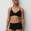 Bralette triangulaire en maille côtelée sans coutures