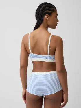 Bralette triangulaire en maille côtelée sans coutures