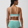 Bralette triangulaire en maille côtelée sans coutures