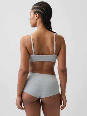 Bralette triangulaire en maille côtelée sans coutures
