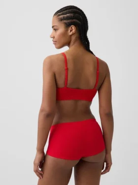 Bralette triangulaire en maille côtelée sans coutures