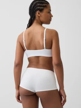 Bralette triangulaire en maille côtelée sans coutures