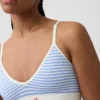 Bralette triangulaire en maille côtelée sans coutures